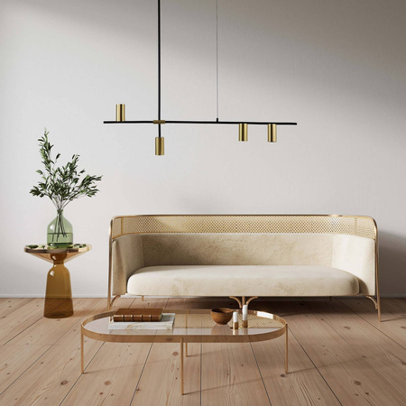 Light prestige Arizona 4 linia wisząca czarny/złoty LP-074/4PL BK/GD