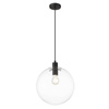 Puerto lampa wisząca duża czarna LP-004/1P L BK