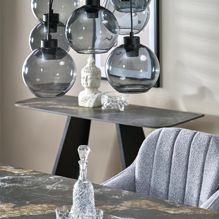 Lampa wisząca CUBUS GRAPHITE 9xE27 koło
