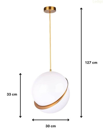 Lampa wisząca duża sferyczna kula ASTRO 1xE27