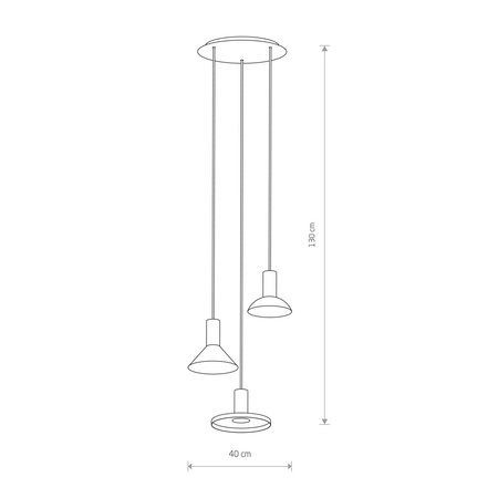 Nowodvorski Lampa wisząca metalowa czarna mosiądz HERMANOS 