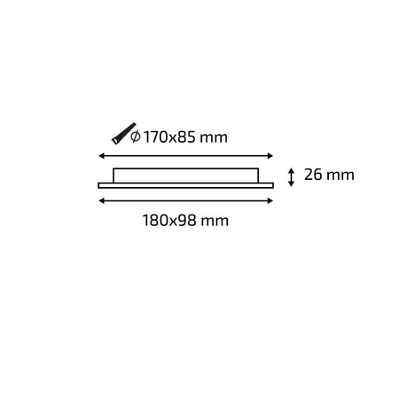 Oprawa OZZO KLINT2-221-WH podwójna kwadratowa biała