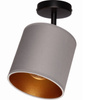 Lampa sufitowa plafon szary abażur Oro