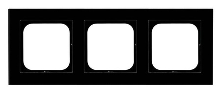 Ramka potrójna Sonata Ospel Czarne szkło IP20