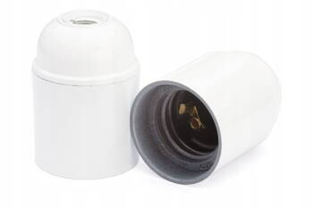 Oprawka dekoracyjna bakelitowa E27 LOFT biała