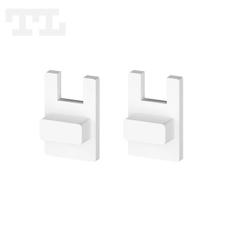 Komplet zaślepek bocznych białych P10-4 z szybą (1 szt. z otworem, 1 szt bez otworu) (nr kat 7710412)