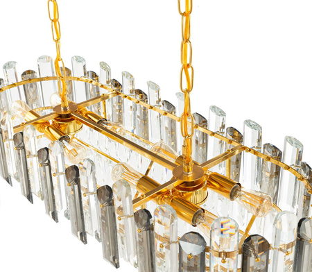 Lampa kryształowa luksusowa żyrandol Luxury Gold Grey WSC023