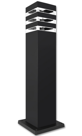 Lampa ogrodowa stojąca MALIBU 1xE27 czarny kwadrat 60cm