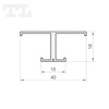 LED P9-1 Profil 2000 mm grafitowy lakierowany RAL 7016 (nr kat 8691027016)