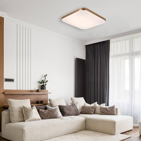 Light prestige Babilon plafon kwadratowy średni 4000K złoty LP-335/1C M 4GD square