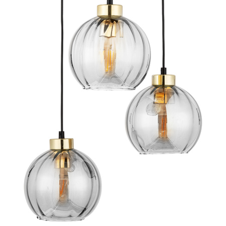 Lampa wisząca DEVI Transparent 3xE27 koło