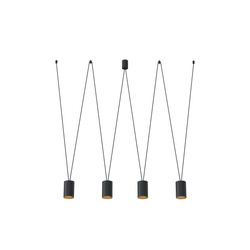 Nowodvorski Lampa wisząca czarno złota MORE TONE