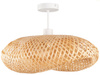 Lampa sufitowa bambusowa duża biała NUSA 80cm 1xE27