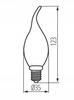 Żarówka dekoracyjna LED spirala E14 2,5W płomyk bardzo ciepła 1800K