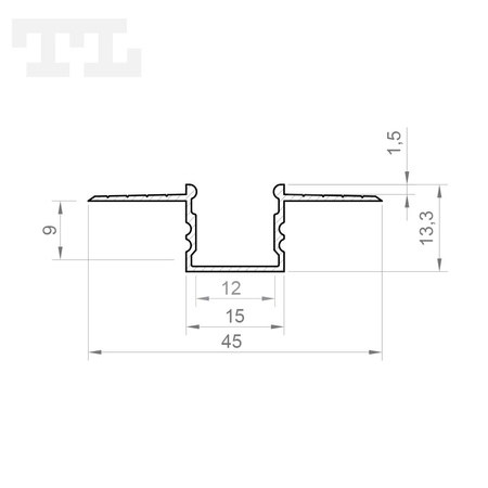 LED GK18-7 Profil 2000 mm anod (nr kat 9618702)
