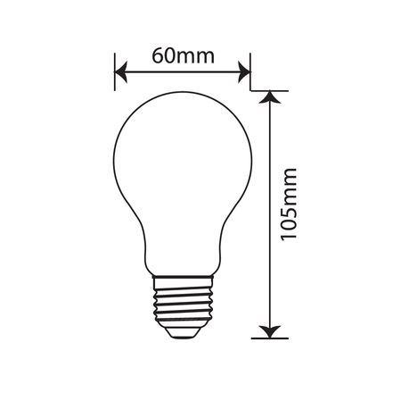Żarówka FILAMENT LED milky A60 bulb E27 8W 880lm 4000K