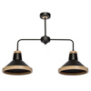 Lampa sufitowa SALMA BLACK / WOOD 2xE27 60W