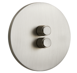 Podwójny Ściemniacz podtynkowy okrągły metalowy TOGGLICA ROUND nikiel szczotkowany