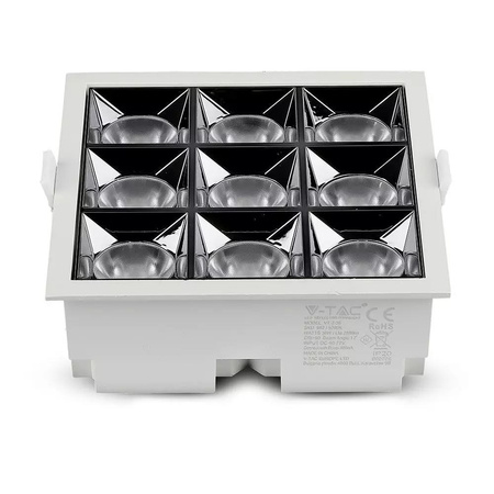 Oprawa V-TAC Downlight SAMSUNG CHIP 36W UGR19 CRI90+ 12st VT-2-36 5700K 2880lm 5 Lat Gwarancji