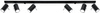 Plafon RING 6L czarny