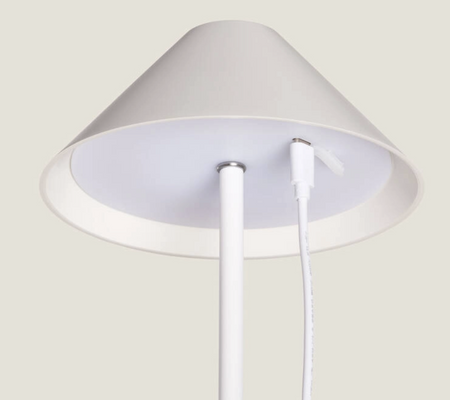 Lampa Stołowa LED 3W Zewnętrzna IP54 Przenośna z Akumulatorem USB Kivuli biała