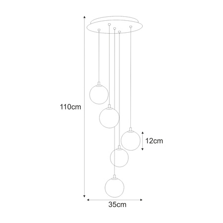 Lampa wisząca K-5551 z serii ASPEN