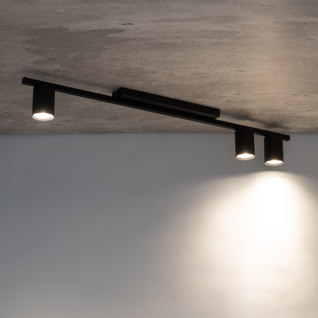 Lampa sufitowa LOGAN Black 3xGU10