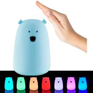 Lampa silikonowa Led MIŚ Niebieski "TAP TAP", wbudowany akumulator, USB