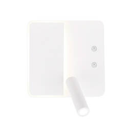 Kinkiet biały LED 6W z regulowaną lampką do czytania Alma Candellux 22-75994