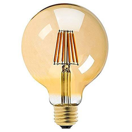 Żarówka E27 G80 FILAMENT 6W amber