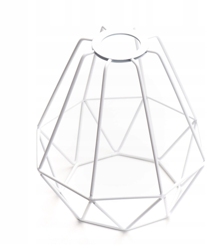 Klosz druciany dekoracyjny do lampy E27 biały