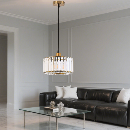 Light prestige Vetro wisząca okrągła złota LP-2910/1P GD round