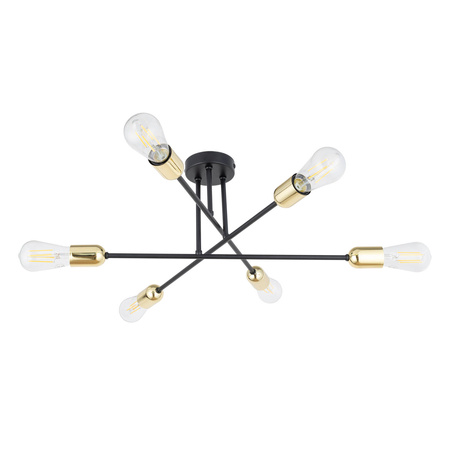 Lampa sufitowa VISTA Gold 6xE27