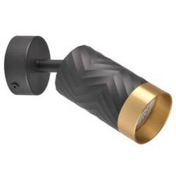 Lampa ścienno-sufitowa ARRAS 1 czarno-złota GU10