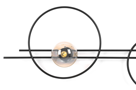 Kinkiet dwoma okręgami i kloszami o średnicy 14cm K-5347 z serii CORSA