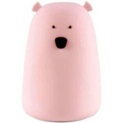 Lampa silikonowa Led MIŚ Różowy "TAP TAP", wbudowany akumulator, USB