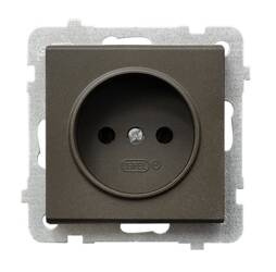 Gniazdo pojedyncze Ospel Sonata Czekoladowy Metalik