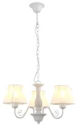 Lampa wisząca biała abażur z organzy 340W E27 Zefir Candellux 33-73792