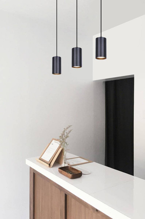 Pojedyncza lampa wisząca o kształcie tuby K-4895 z serii PUERTO