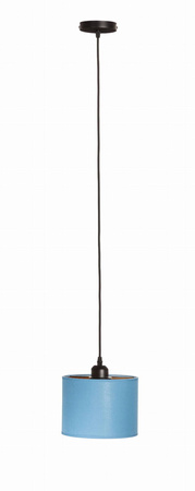 Lampa wisząca z abażurem Oro niebieska