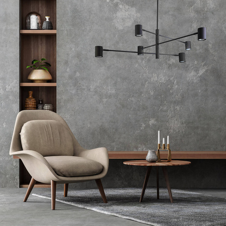 Light prestige Snow 6 wiszący czarny LP-731/6P BK