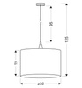 Lampa wisząca czarna/miadziana 1xE27 Ø30cm LONG 31-73952