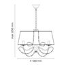 Lampa wisząca ABBAZIA-5 E14x5