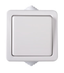 Włącznik pojedynczy natynkowy TEKNO IP54 biały