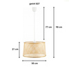 Lampa wisząca BOHO bambusowa walec TH2B 30cm
