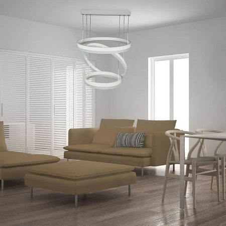 Oprawa Zwieszana LED V-TAC 82W Soft Light Chandelier Ściemnianie Biały VT-82-3-W-N 3000K 4550lm 3 Lata Gwarancji