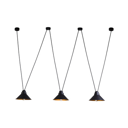Nowodvorski Lampa wisząca metalowa czarna miedź PERM 