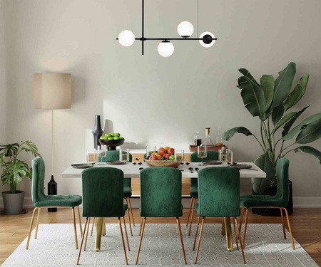 Czarno-biała lampa sufitowa w nowoczesnym stylu K-4736 z serii VUELTA