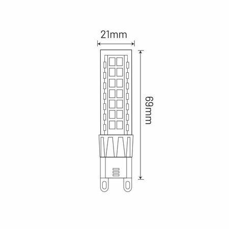 LED G9 6,8W 670lm 2700K tower