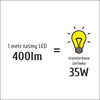 Taśma LED S2835x60 6W 400lm/m 3000K IP20 RA80 20m INQ